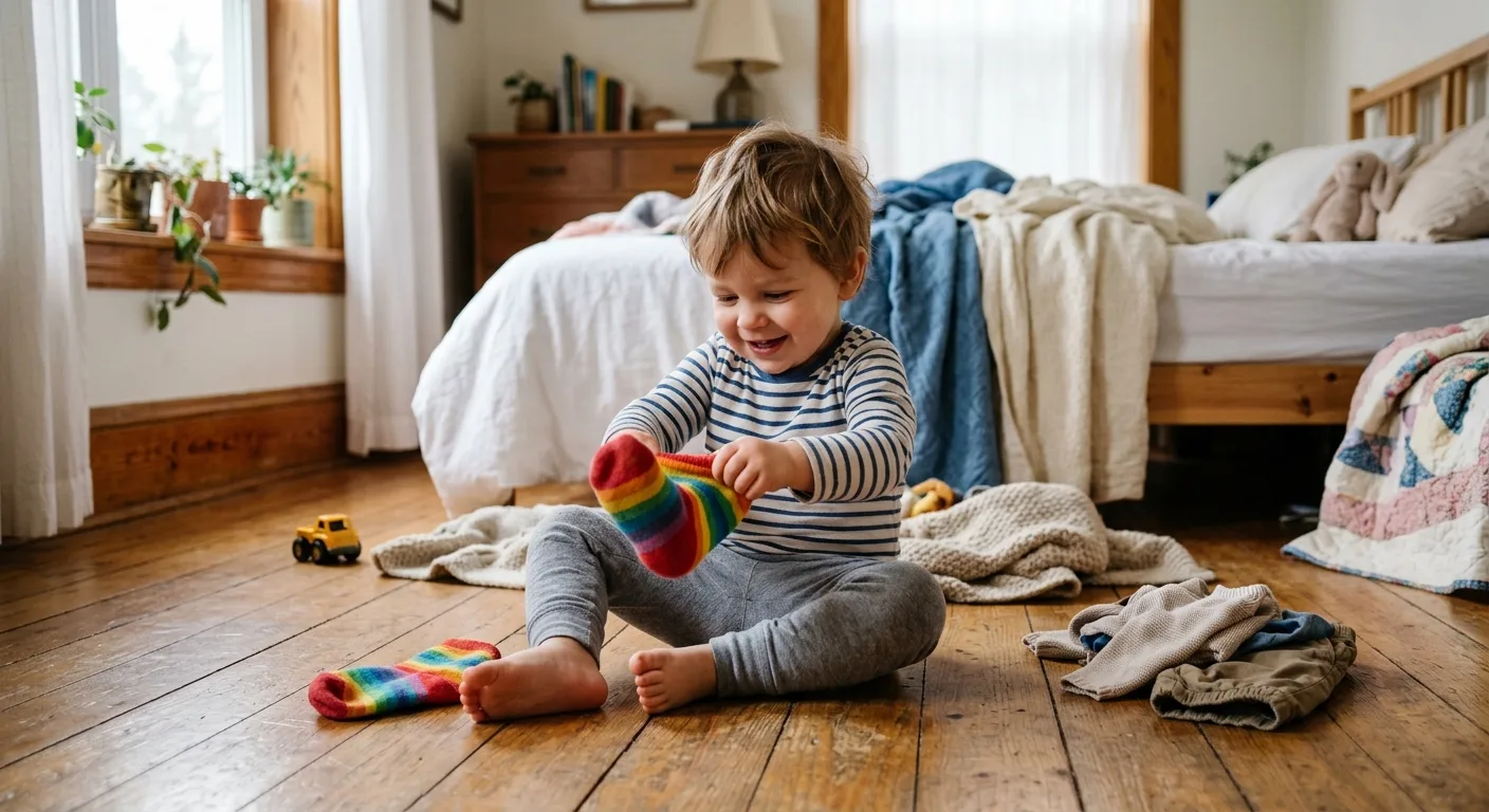 Come insegnare al bambino di 2 anni a vestirsi da solo senza stress